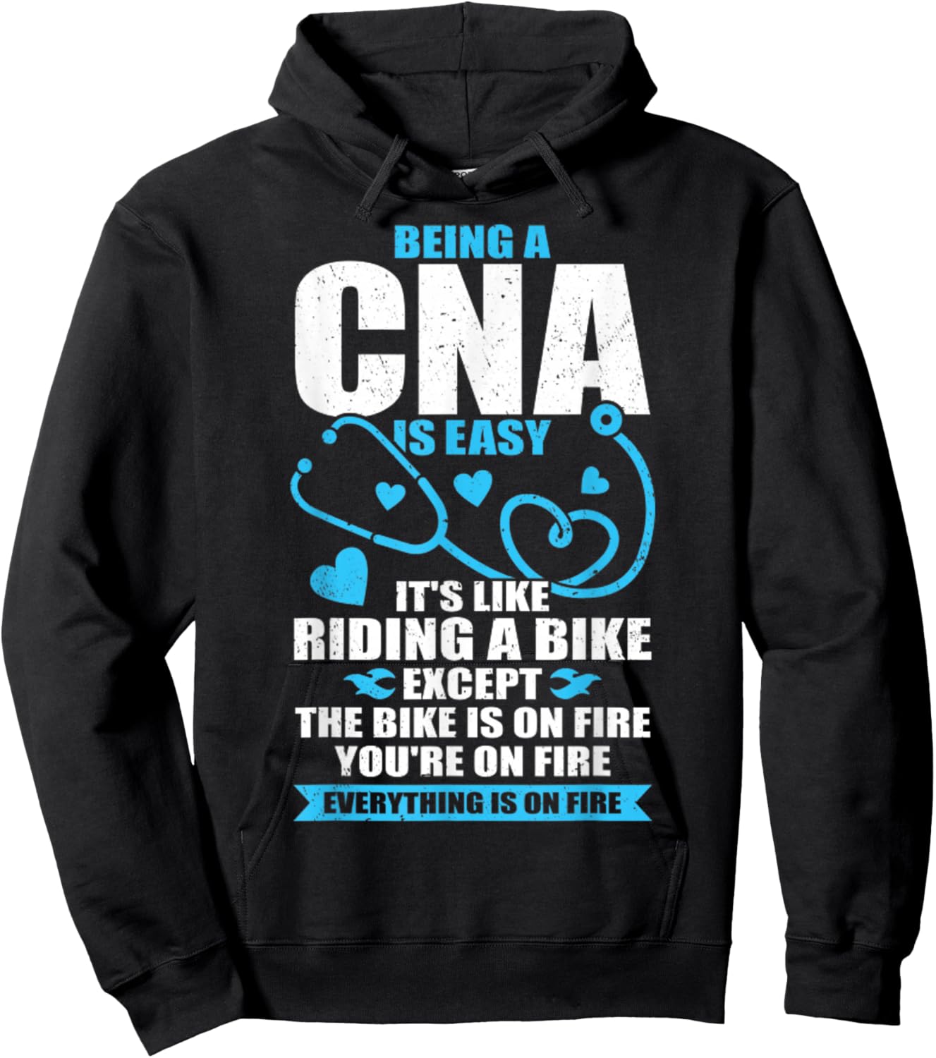 Funny CNA Work Certified Nursing Assistant Gift Hoodie - Hoodie | Black
