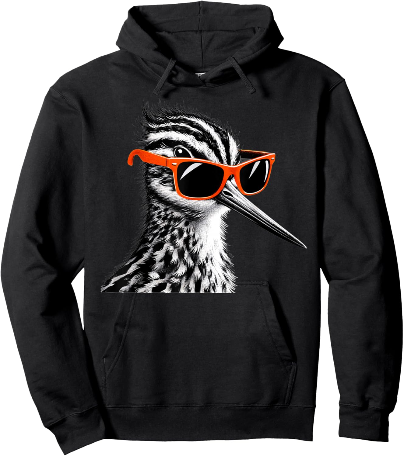 Cool Snipe Bird Wearing Sunglasses Graphic Art Hoodie - Hoodie | Black