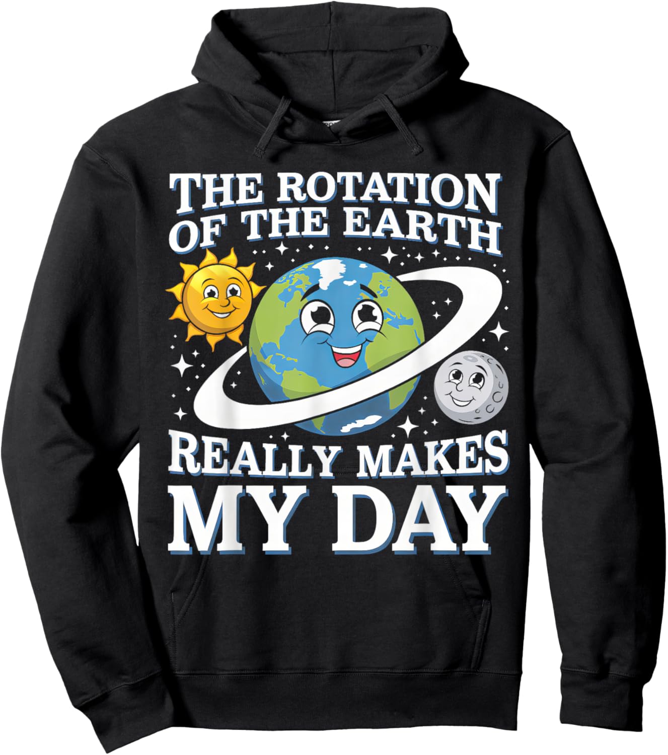 Funny Rotation Of Earth Science Teacher Earth Day Men Women Hoodie - Hoodie | Black