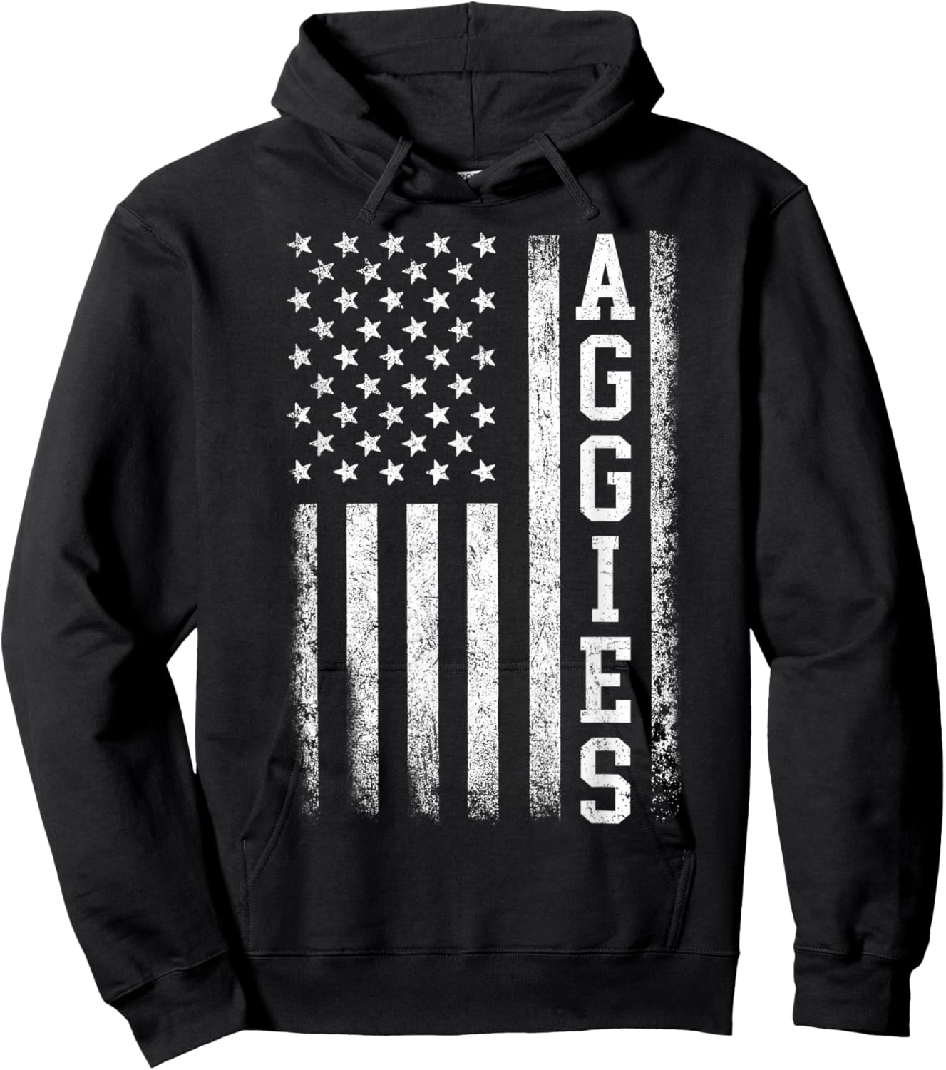 Vintage Aggies Retro Style 70s 80s First Name Men Women Kids Hoodie - Hoodie | Black