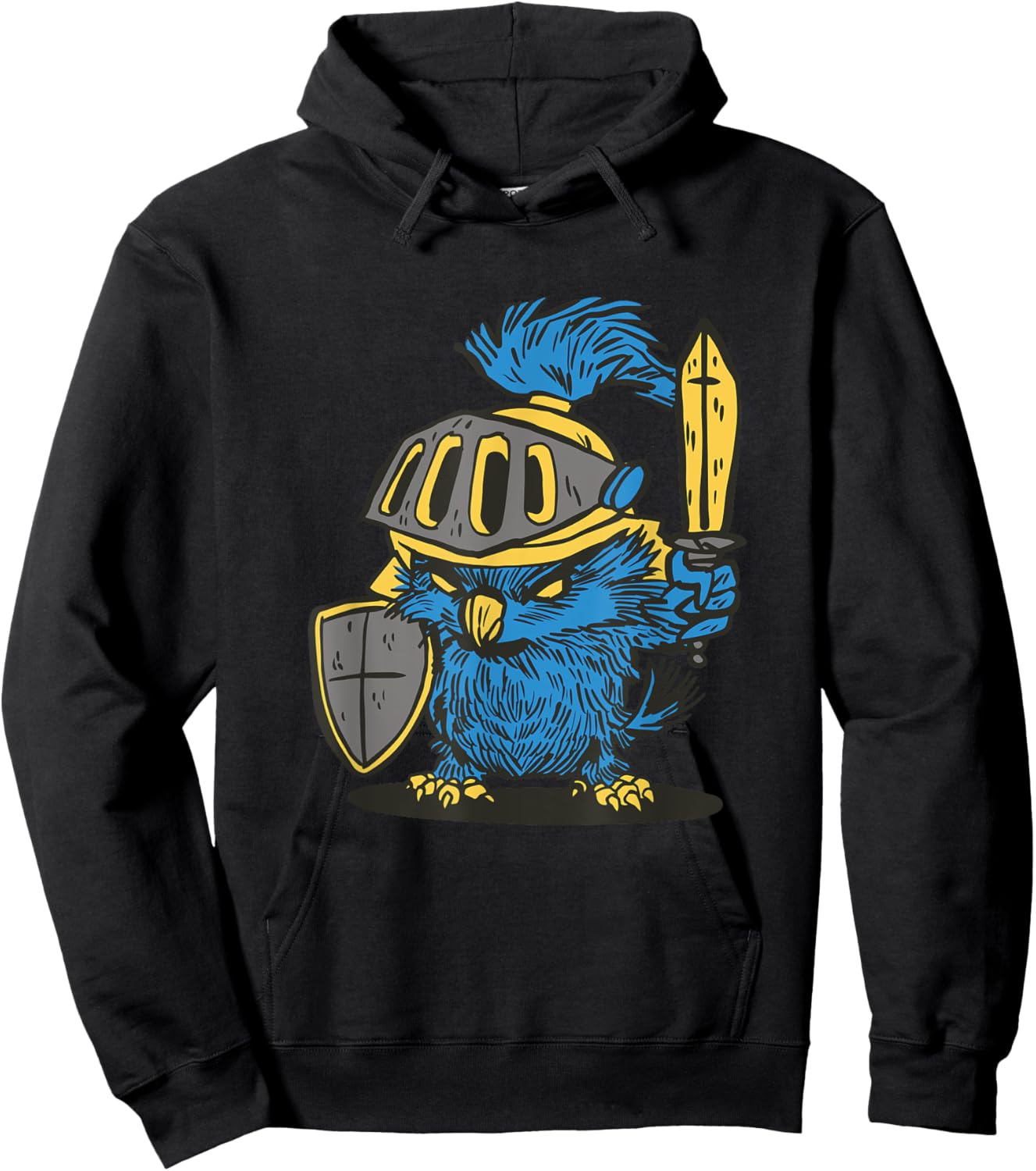 Angry Owl Knight - Medieval Renaissance Festival Hoodie - Hoodie | Black
