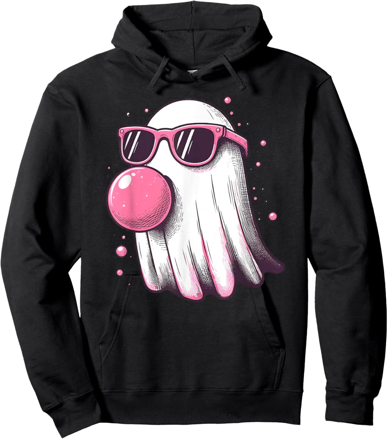 Cute Little Ghost Pastel Goth Bubble Gum Cool Halloween Hoodie - Hoodie | Black