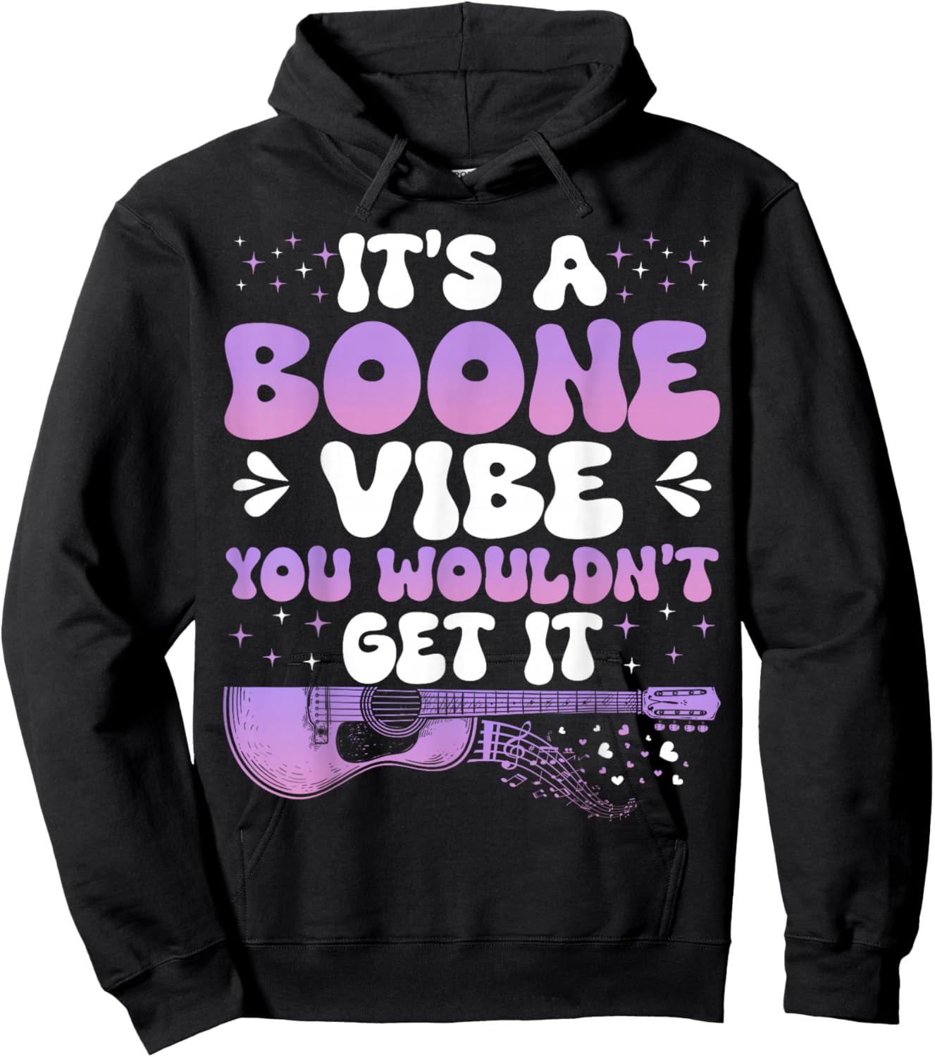 It's A Boone Vibe You Wouldn't Get It Groovy 80's Hoodie - Hoodie | Black