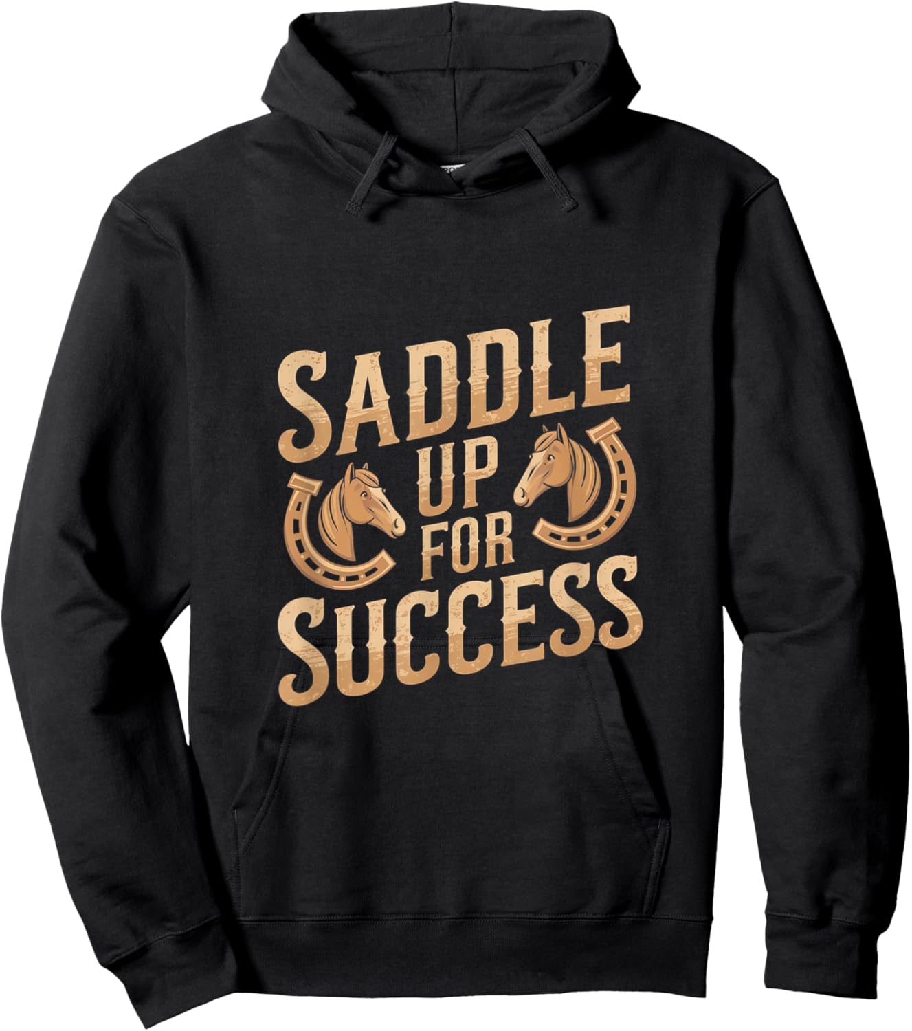 Saddle Up For Success Horse Training Hoodie - Hoodie | Black