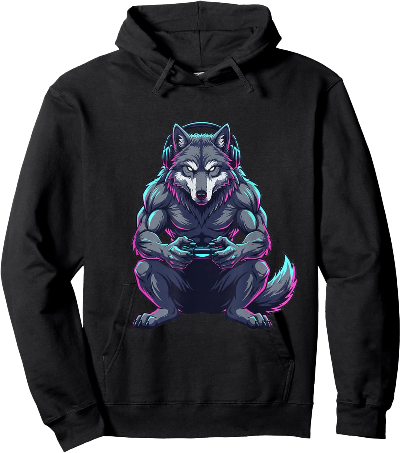 Wolf Funny Video Games Wolf Hoodie - Hoodie | Black