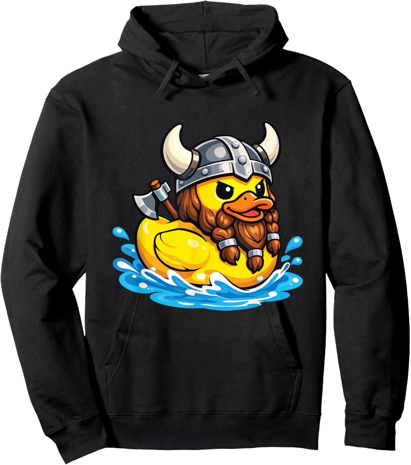 Rubber Duck Viking - Rubber Duck Lover Duckie Duckling Hoodie - Hoodie | Black