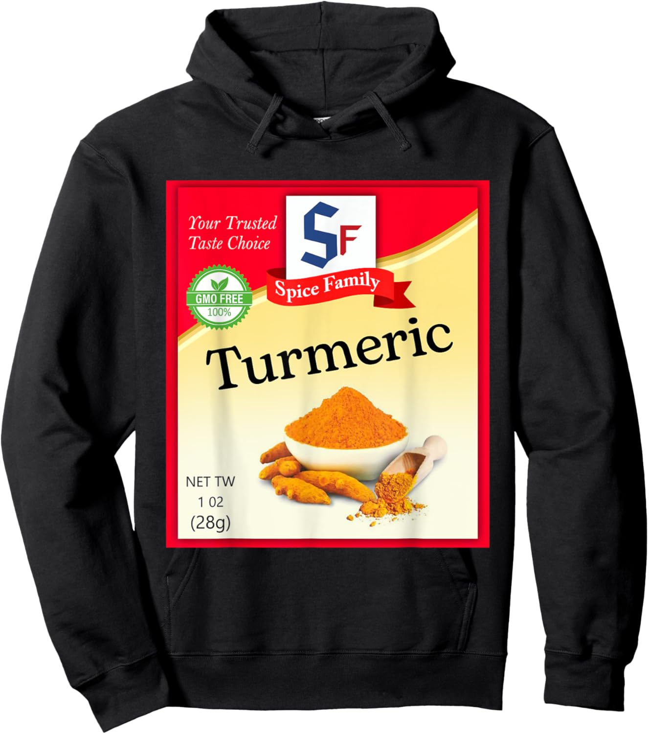 Turmeric Condiment Costume Holiday Spice Costumes Hoodie - Hoodie | Black
