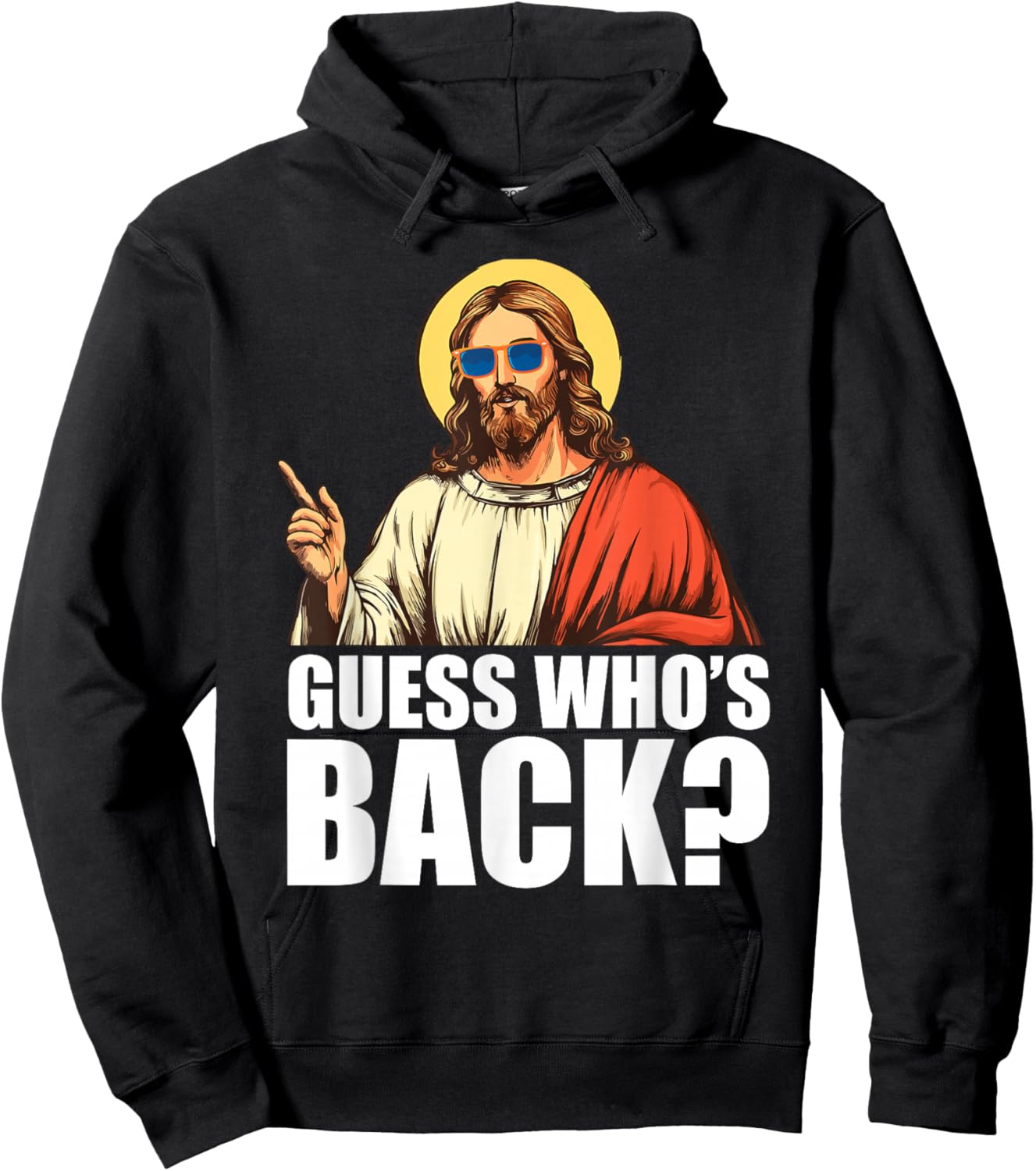 Funny Jesus Easter Resurrection Meme Sunglasses Adults Kids Hoodie - Hoodie | Black