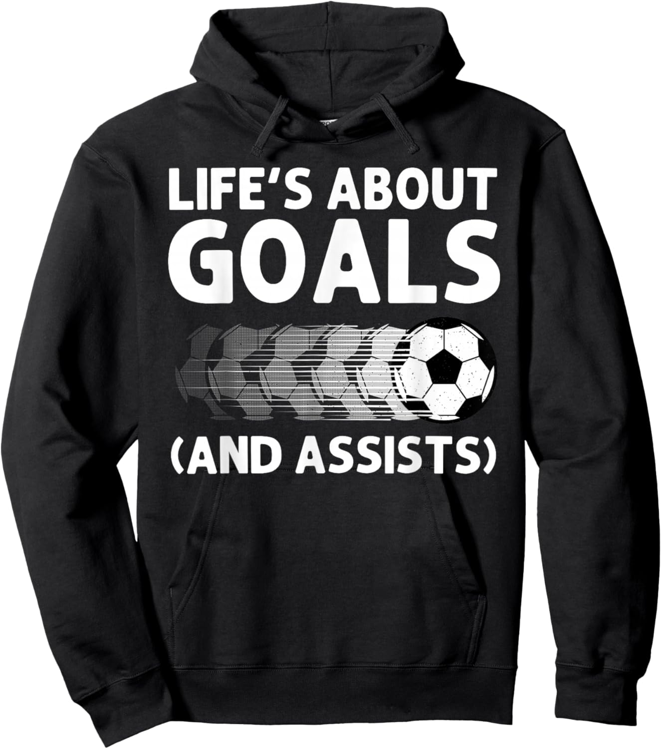 Funny Soccer Art For Boys Girls Men Women Gag Soccer Player Hoodie - Hoodie | Black