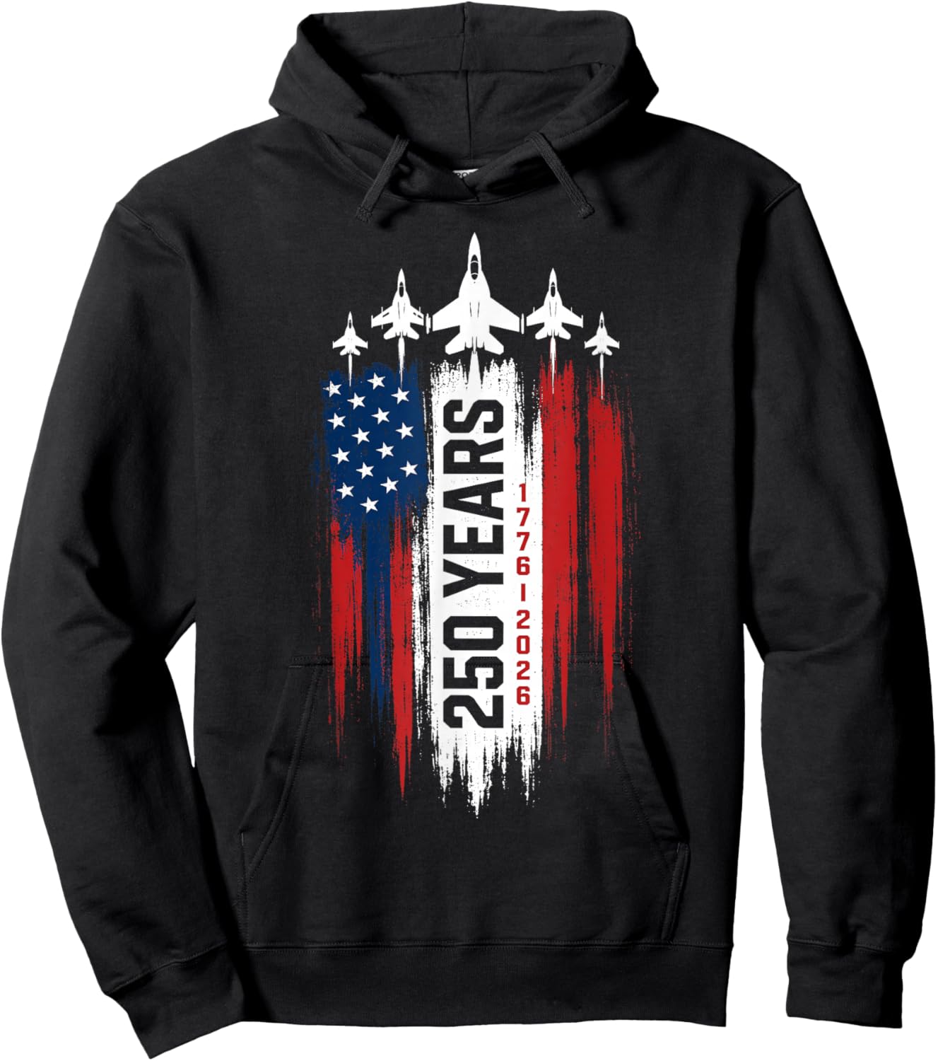 250 Anniversary USA 250th American Flag Patriotic 250 Years Hoodie - Hoodie | Black