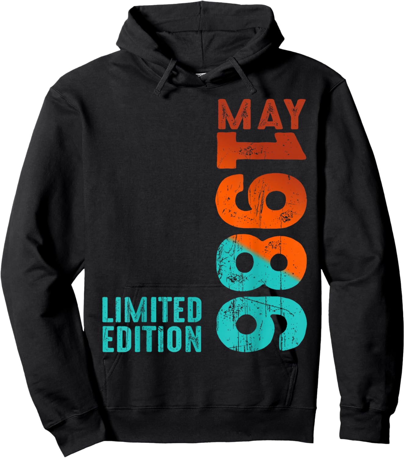 Mai 1986 Année 1986 Rétro 1986 Millésime 1986 Depuis 1986 Hoodie - Hoodie | Black
