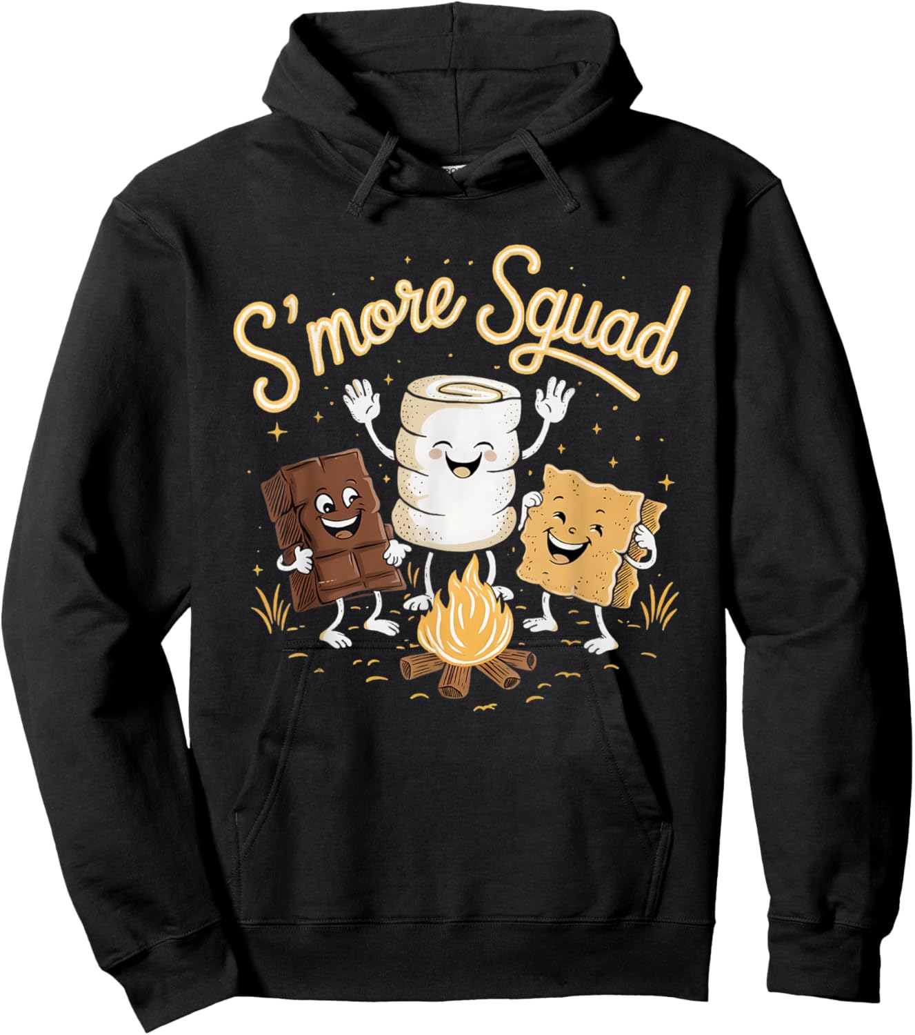 Smore Squad Camping Campfire Chocolate Marshmallow S'mores Hoodie - Hoodie | Black