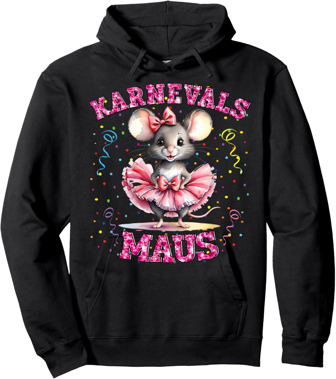 Carnival Mouse Girls' Carnival Costume Confetti Hoodie - Hoodie | Black