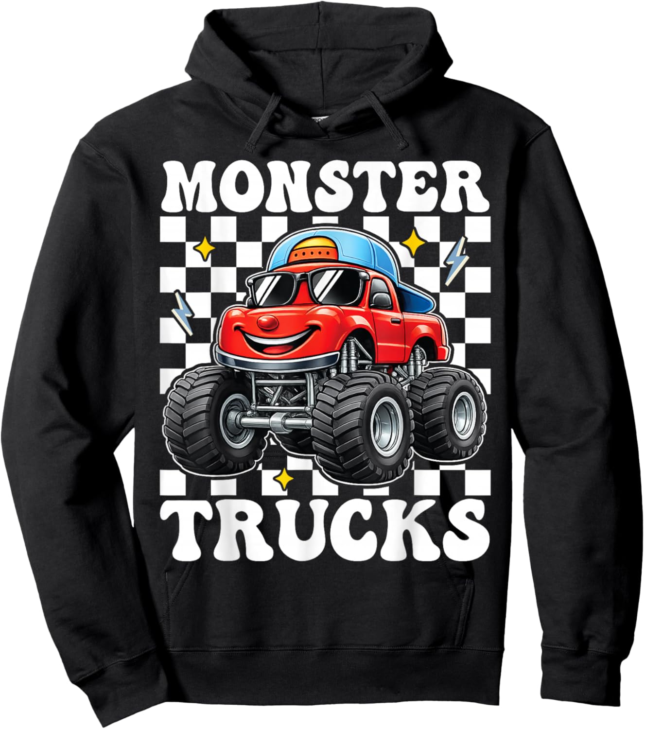 Monster Truck Birthday for Toddlers Youth & Adults Hoodie - Hoodie | Black