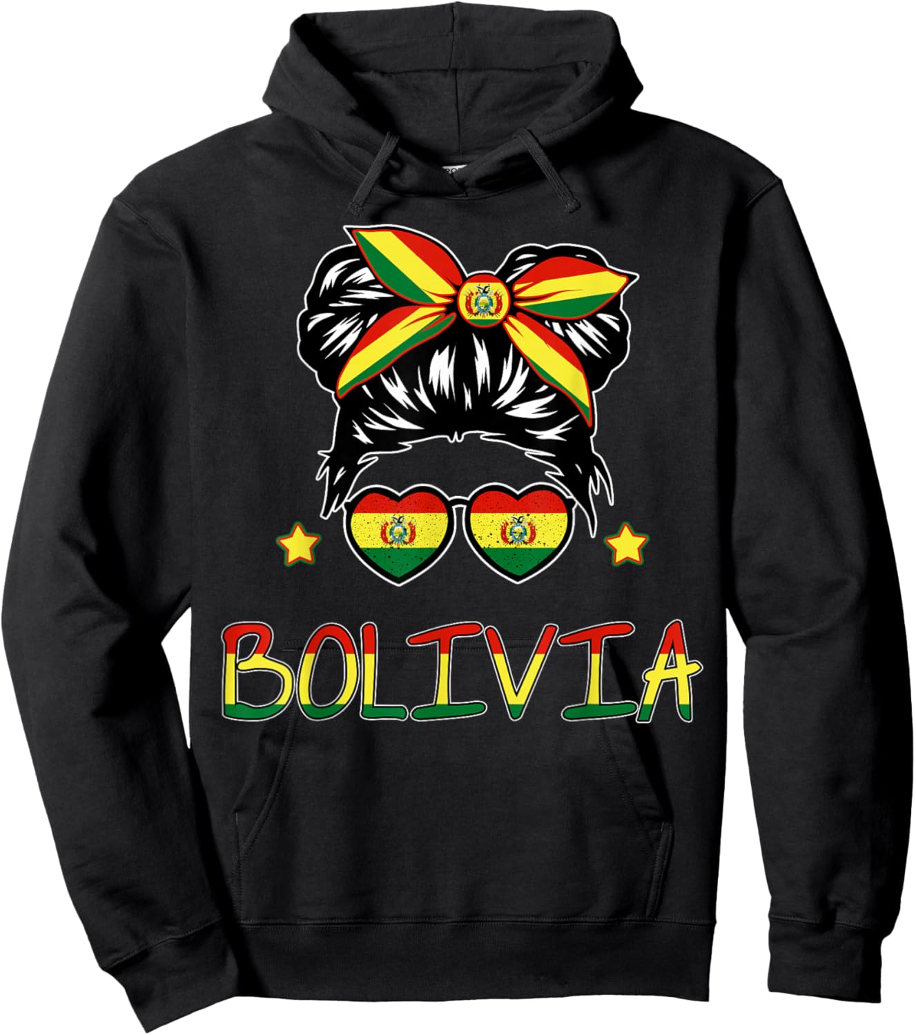Kids Bolivia Flag Toddler Bolivian Hispanic Heritage Month Hoodie - Hoodie | Black