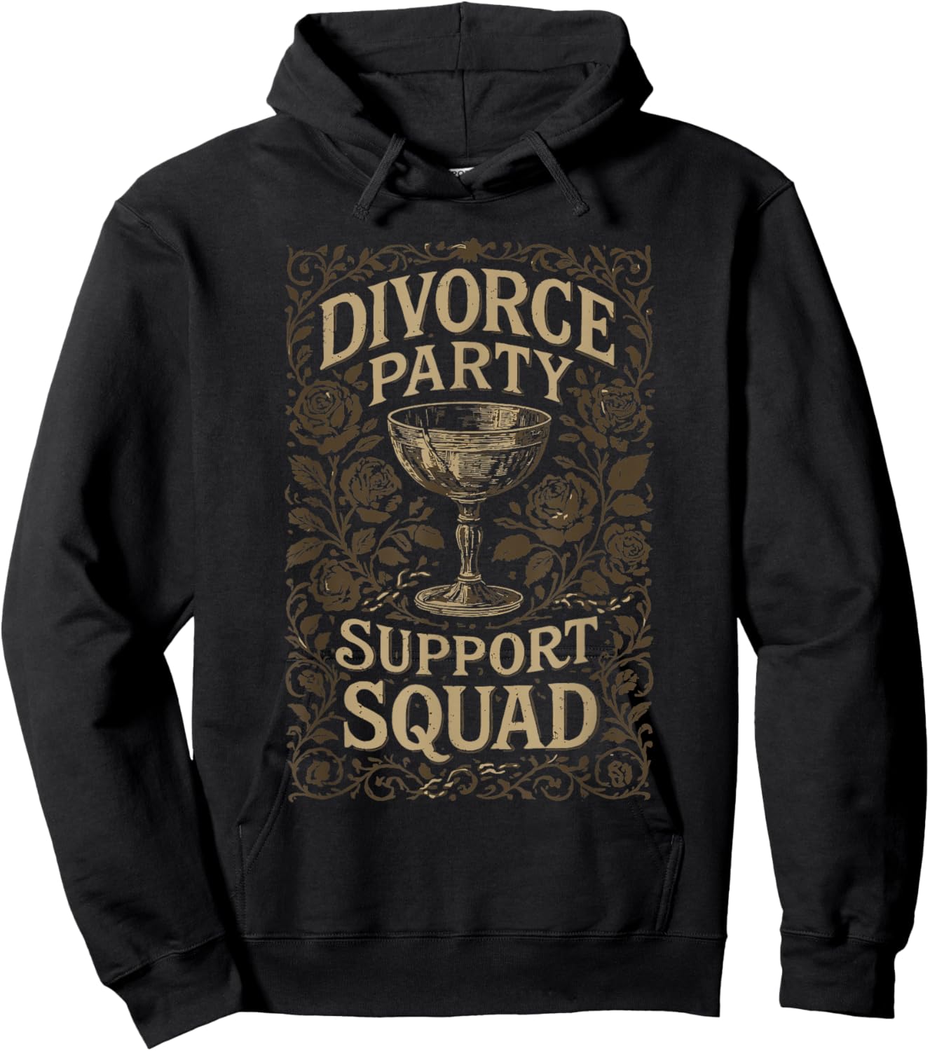 Funny Divorce Party Support Squad Celebration Men Women Hoodie - Hoodie | Black
