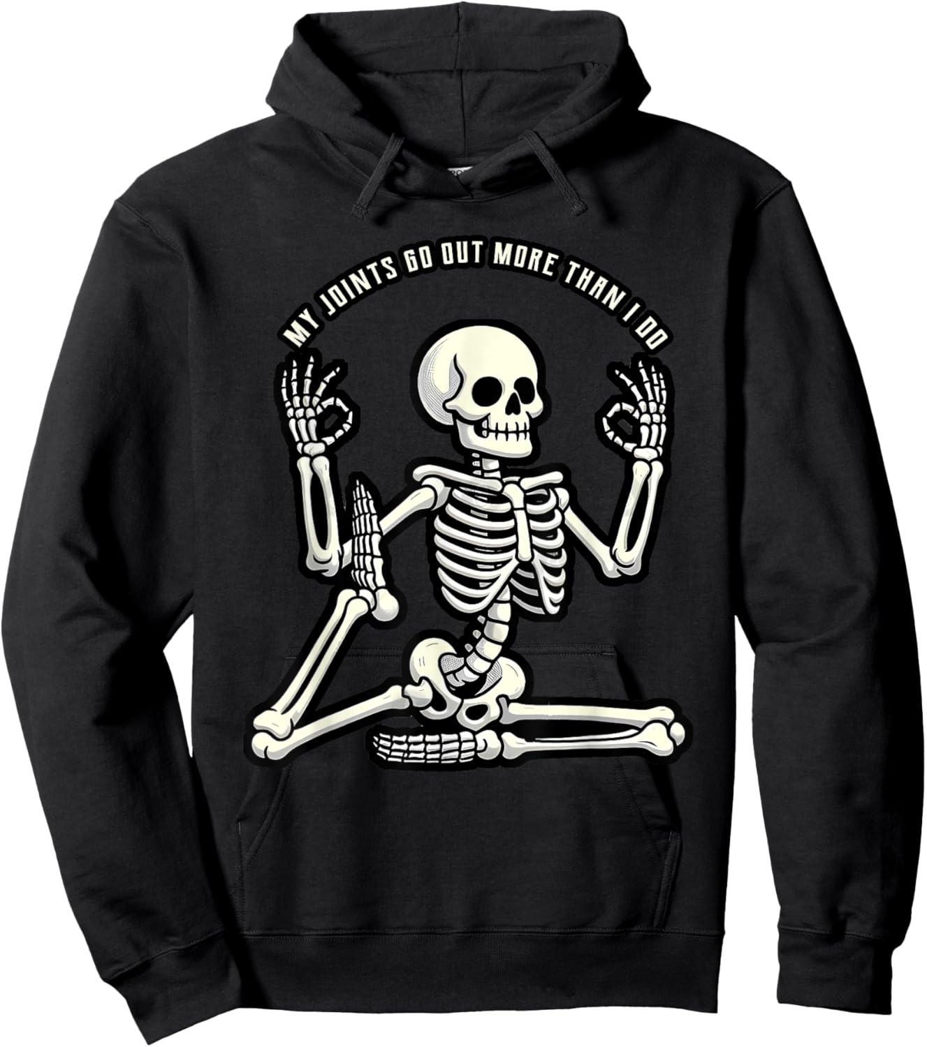 Skeleton EDS My Joints Go Out More Than I Do Hoodie - Hoodie | Black