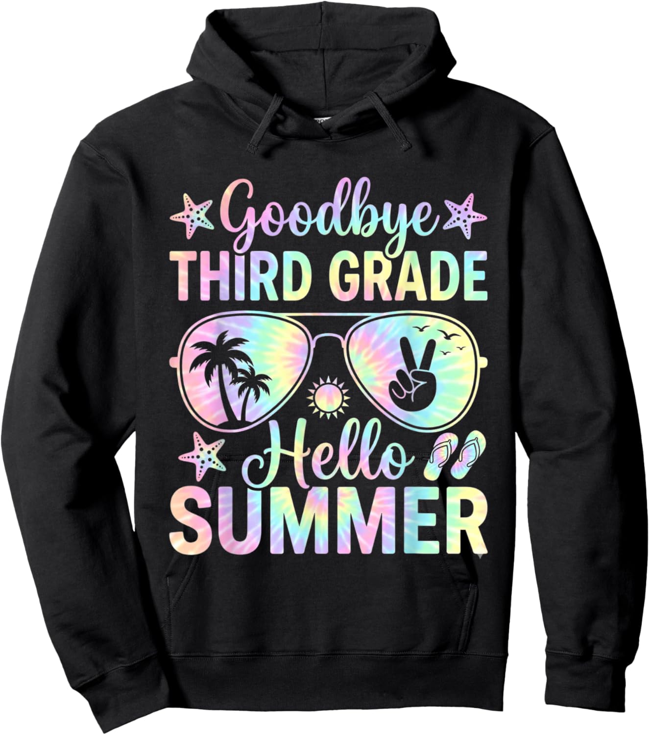 Goodbye 3rd Grade Hello Summer Third Grade Last Day School Hoodie - Hoodie | Black