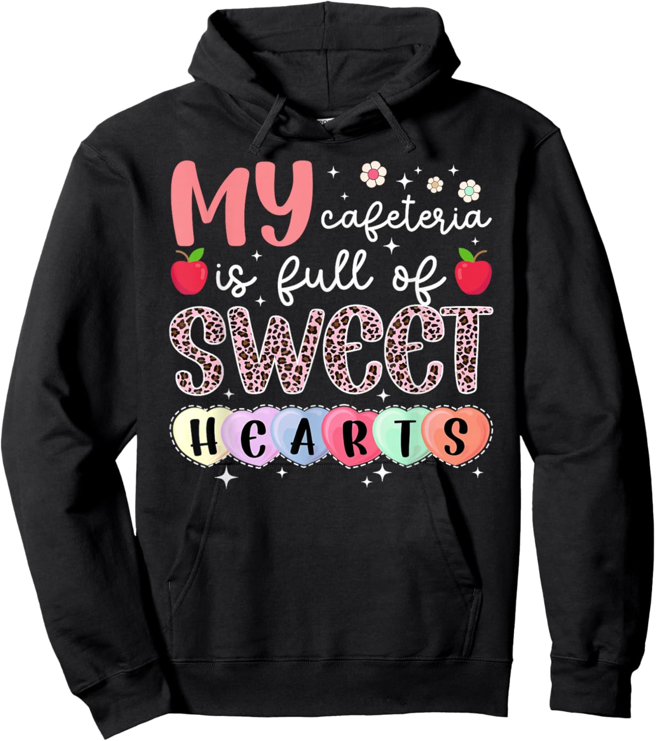 Valentines Day Lunch Lady Valentine Lunch Ladies Valentines Day Hoodie - Hoodie | Black