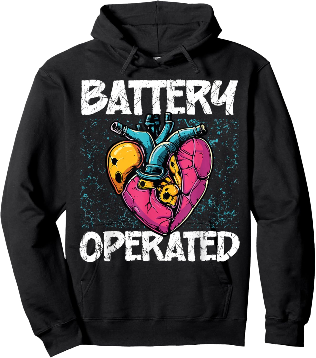 Battery Operated Heart Pace Maker Heart Attack Survivor Hoodie - Hoodie | Black