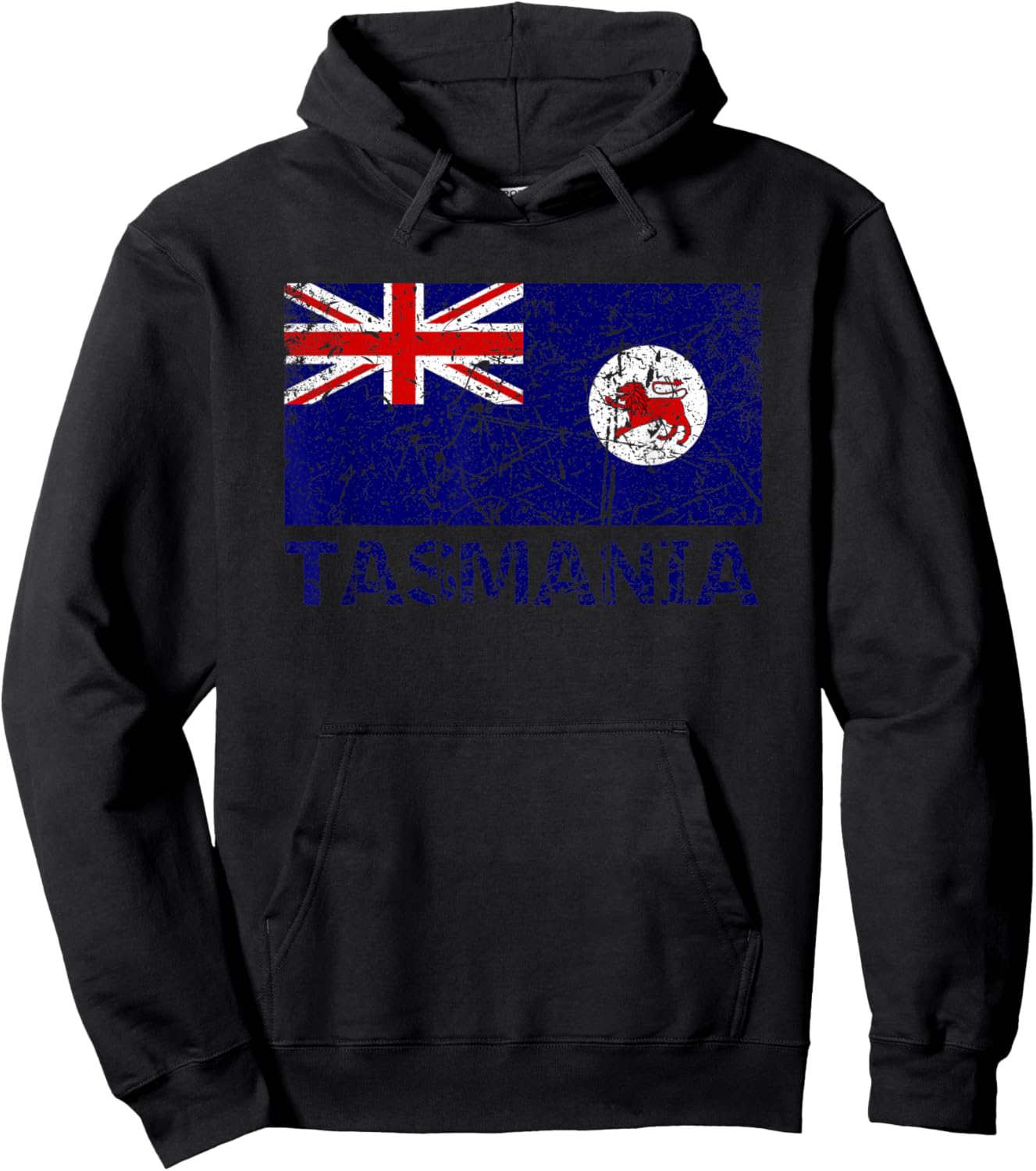 Tasmanian Flag Of Tasmania Distressed Men Women Kids Tassie Hoodie - Hoodie | Black