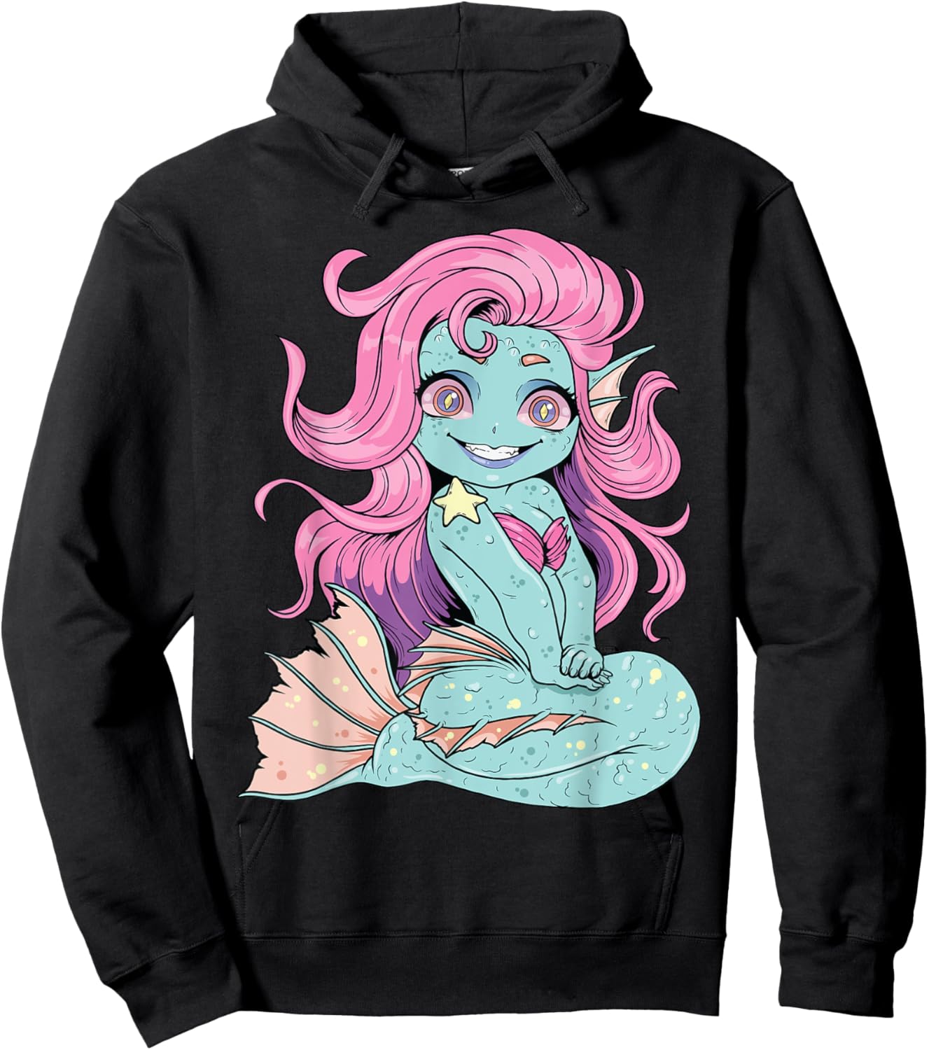 Pastel Goth Mermaid Shirt Kawaii Zombie Mermaid Cute Witchy Hoodie - Hoodie | Black