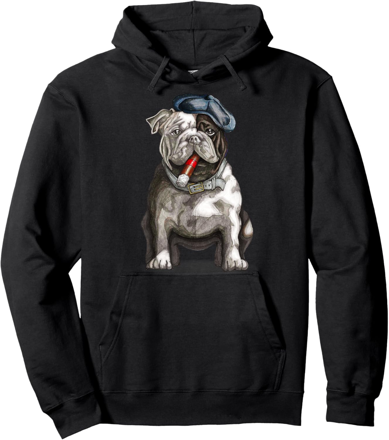Bulldog Brooklyn New York Premium Cigar Men Women Hoodie - Hoodie | Black