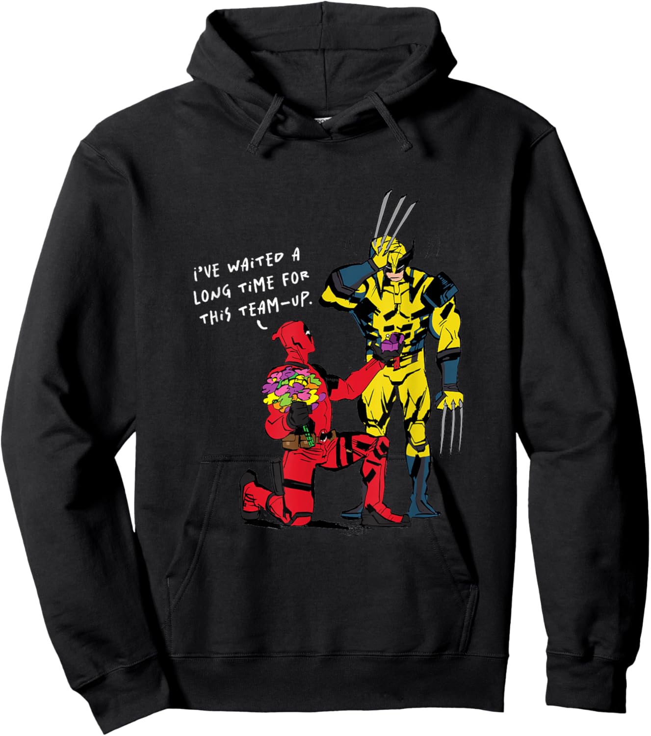 Marvel Studios Deadpool & Wolverine Team-Up Proposal Hoodie - Hoodie | Black