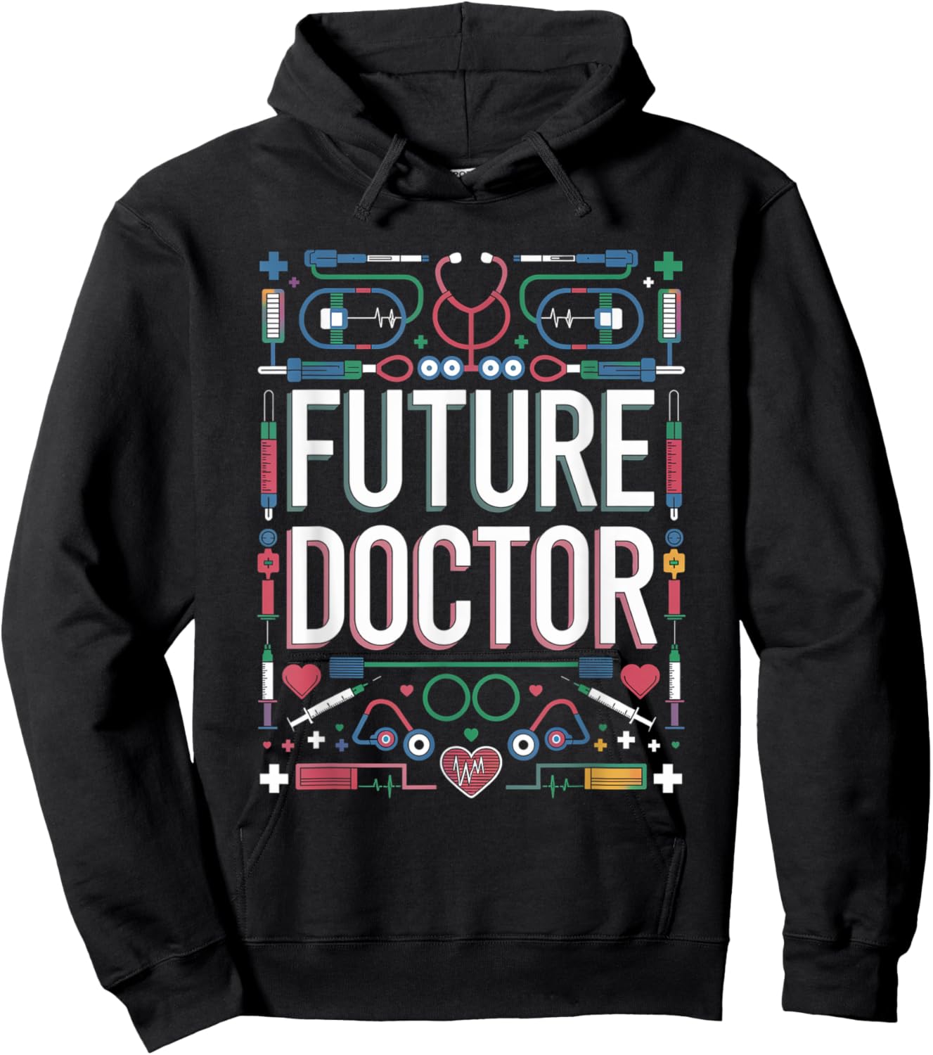 Future Doctor Graduation School Kids Toddler Women Men Hoodie - Hoodie | Black
