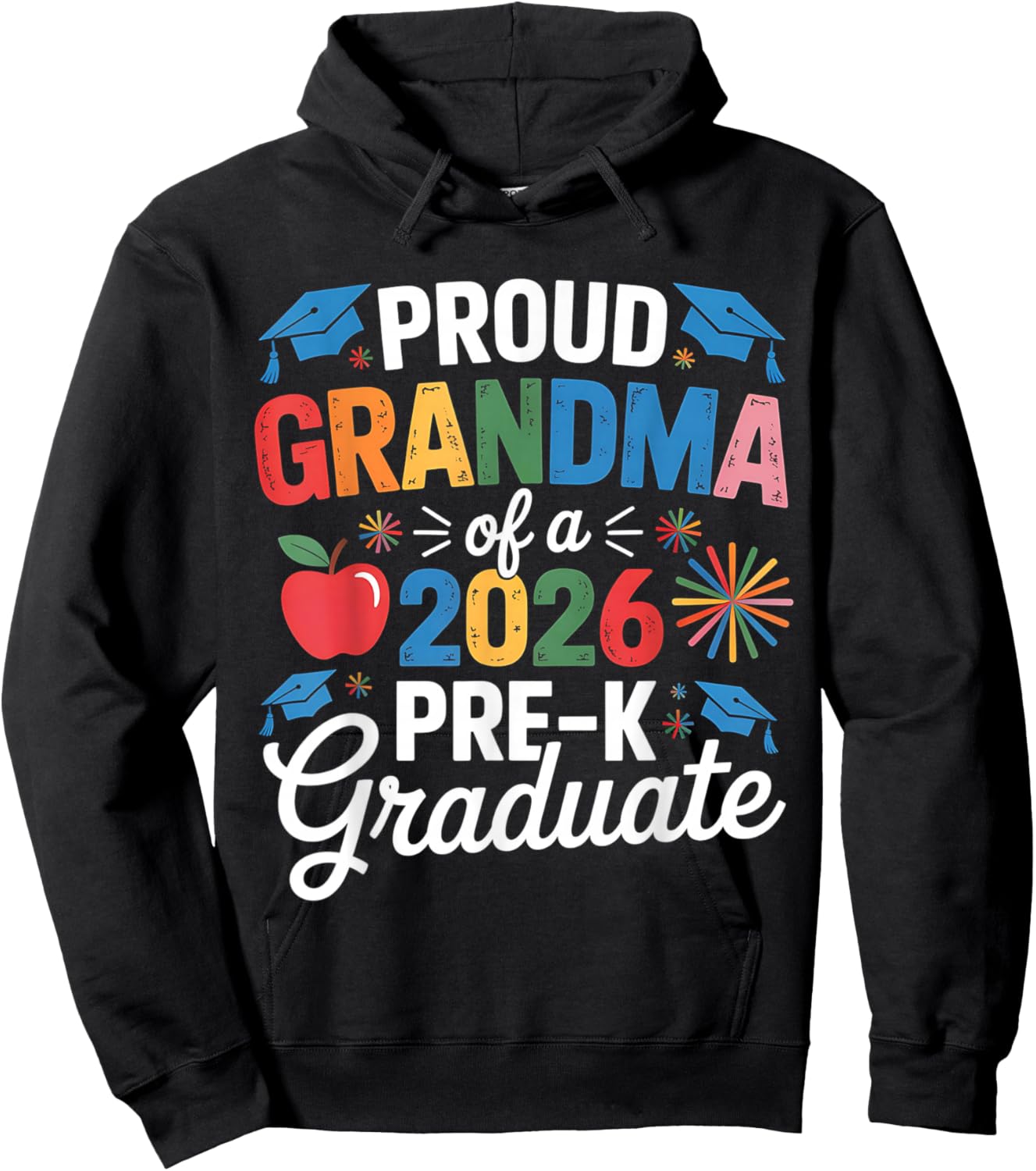Proud Grandma of a Class 2026 Pre-K Graduate Graduation Hoodie - Hoodie | Black