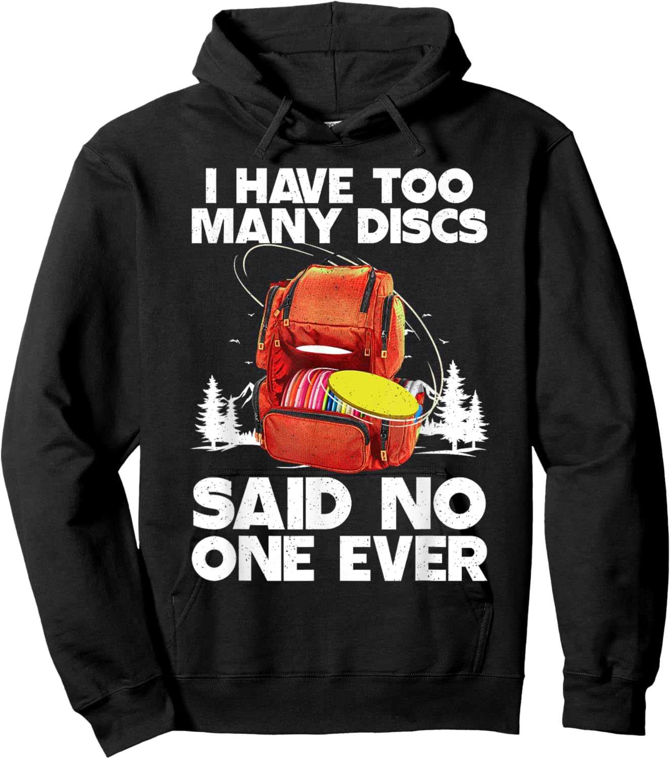 Funny Disc Golf Art Women Kids Disc Golf Player Hoodie - Hoodie | Black