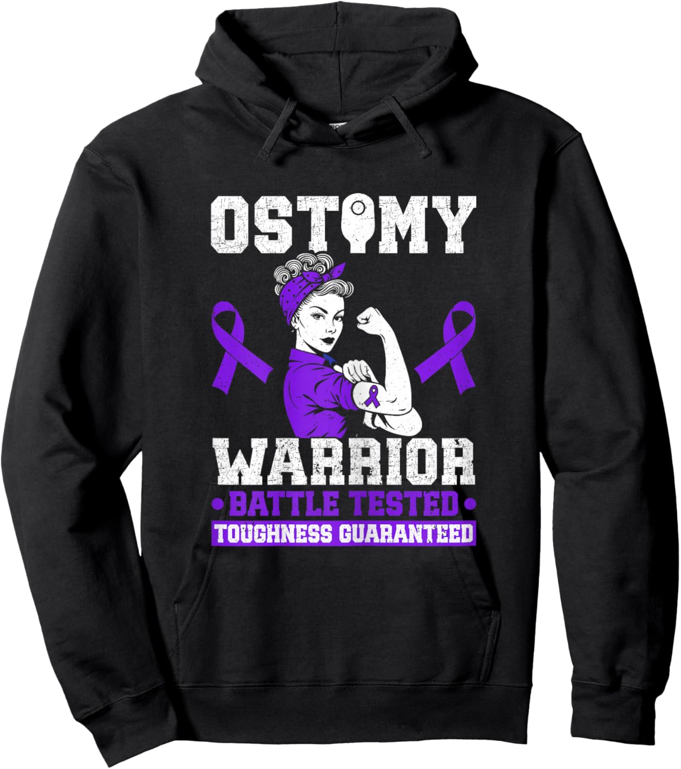Ostomy Surgery Recovery Ostomy Warrior Hoodie - Hoodie | Black