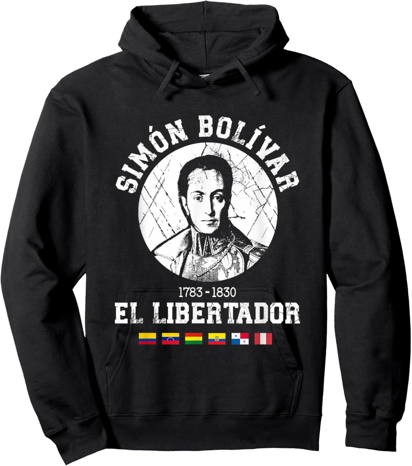 Simón Bolívar El Libertador South American Independence Hoodie - Hoodie | Black