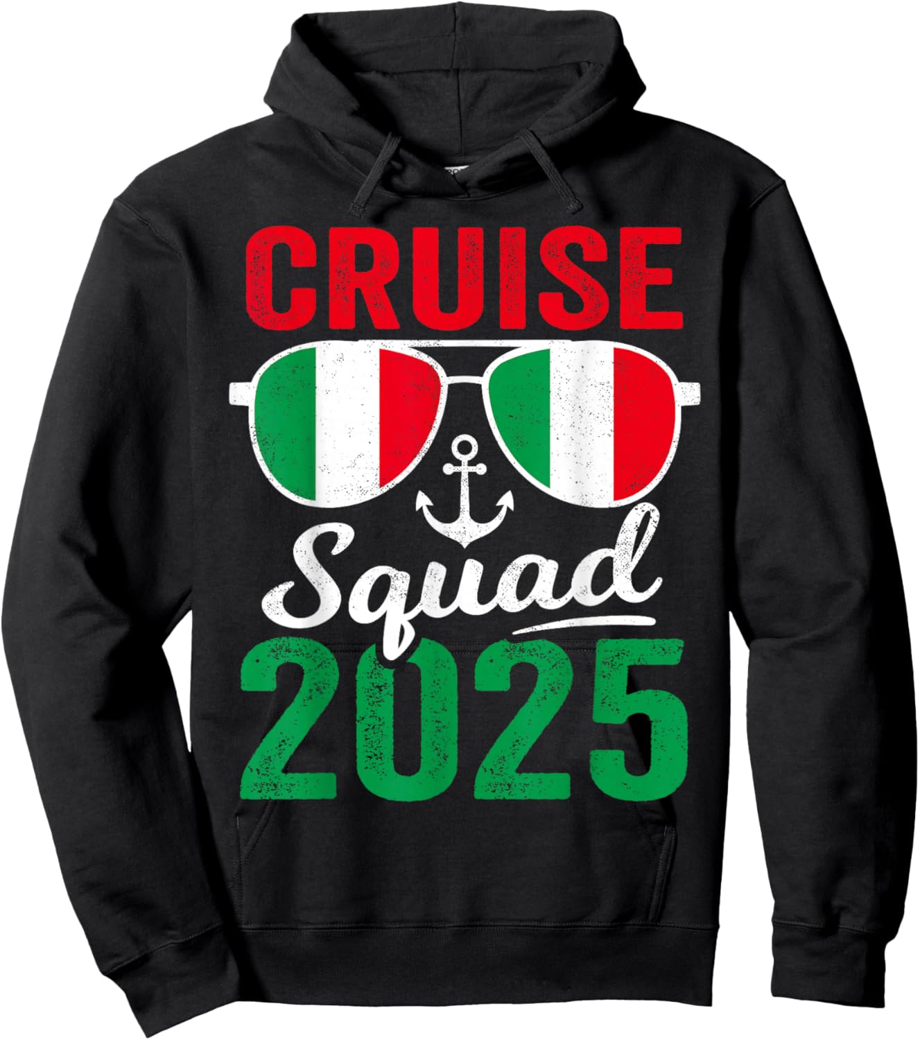 Italy Cruise Squad 2025 Summer Vacation Matching Family Hoodie - Hoodie | Black