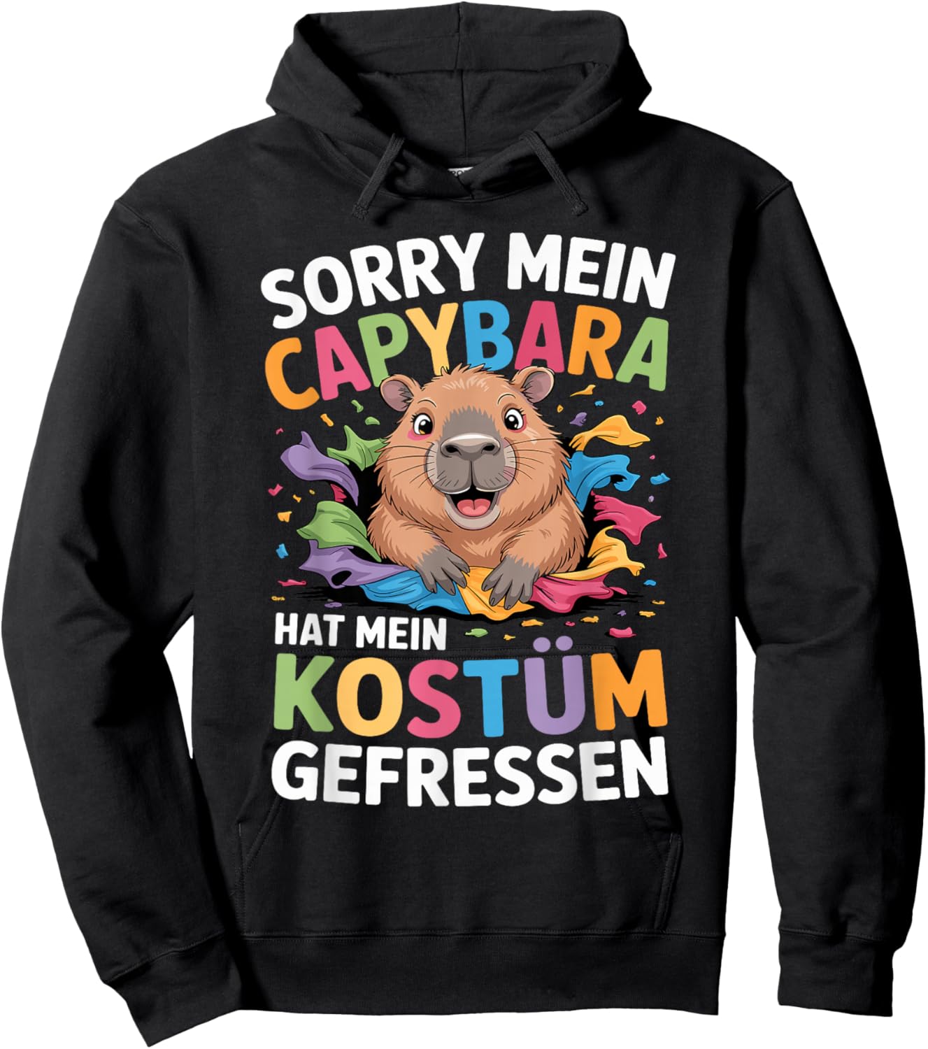 Funny Capybara Fancy Dress Costume Carnival Costume Hoodie - Hoodie | Black