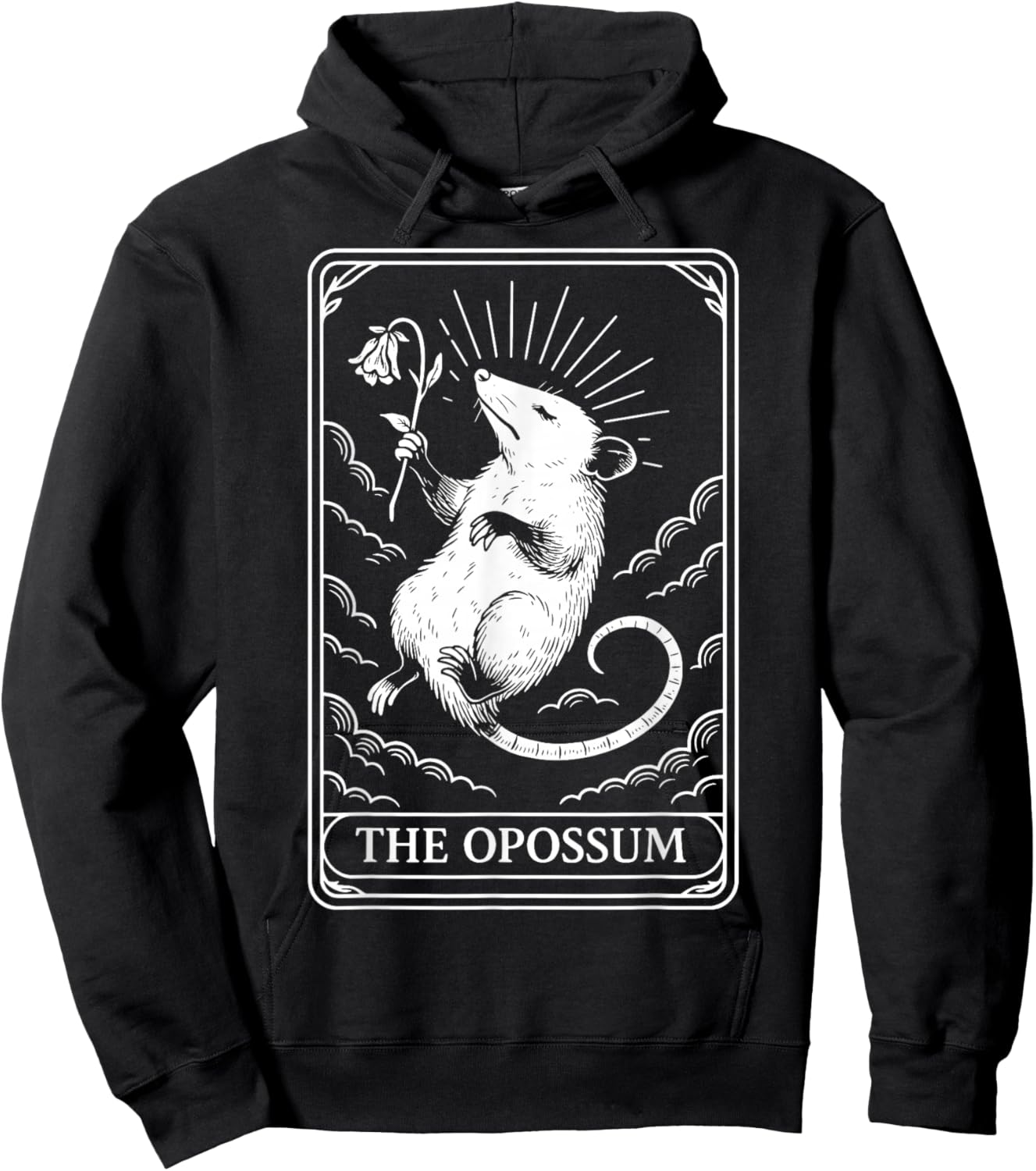 The Opossum Tarot Card Hoodie - Hoodie | Black