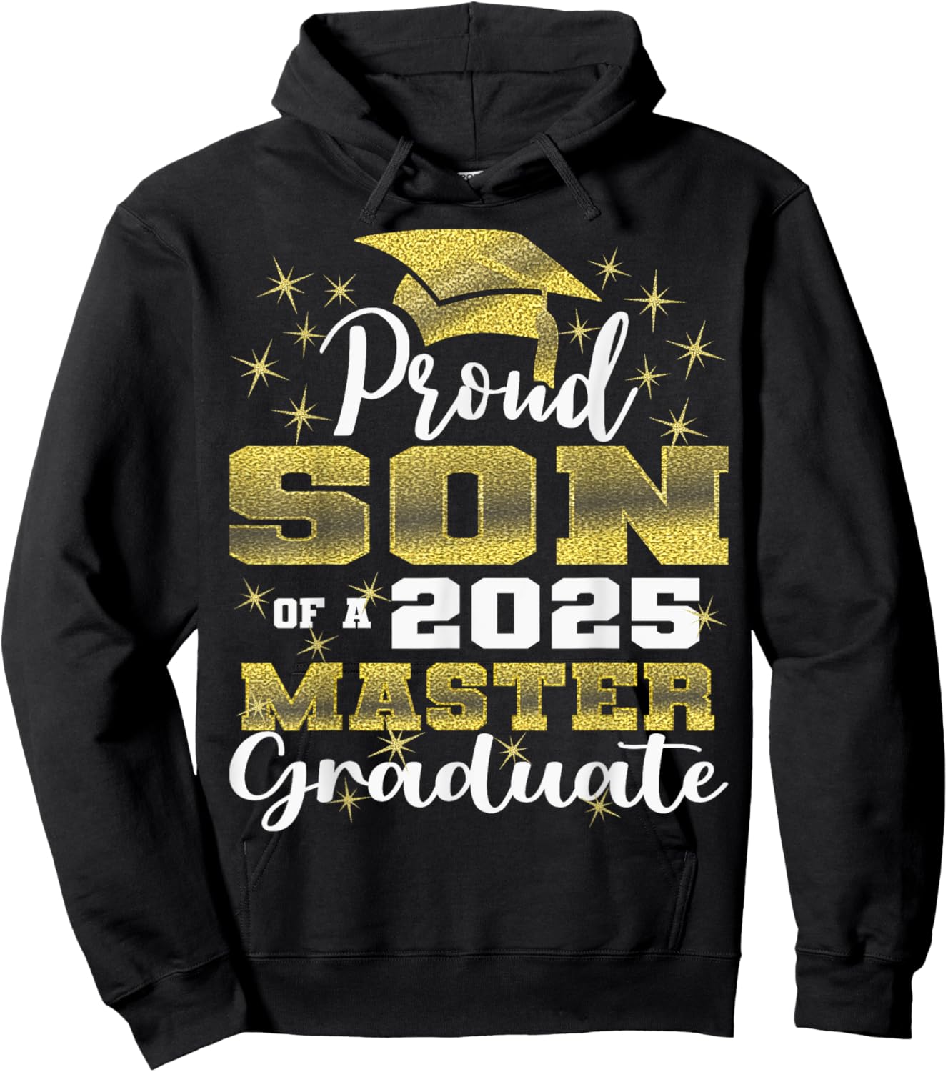 Proud Son of 2025 Class Master Graduate Family Graduation Hoodie - Hoodie | Black