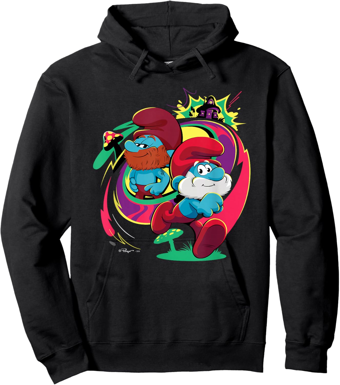 The Smurfs Movie Papa Smurf and Ken Smurf Hoodie - Hoodie | Black