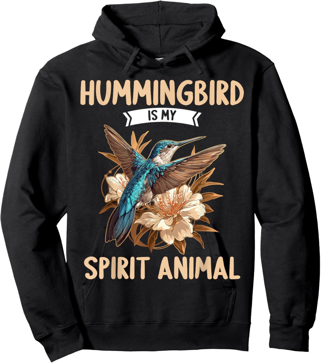 Hummingbirds Lovers Hummingbird is my spirit animal Hoodie - Hoodie | Black