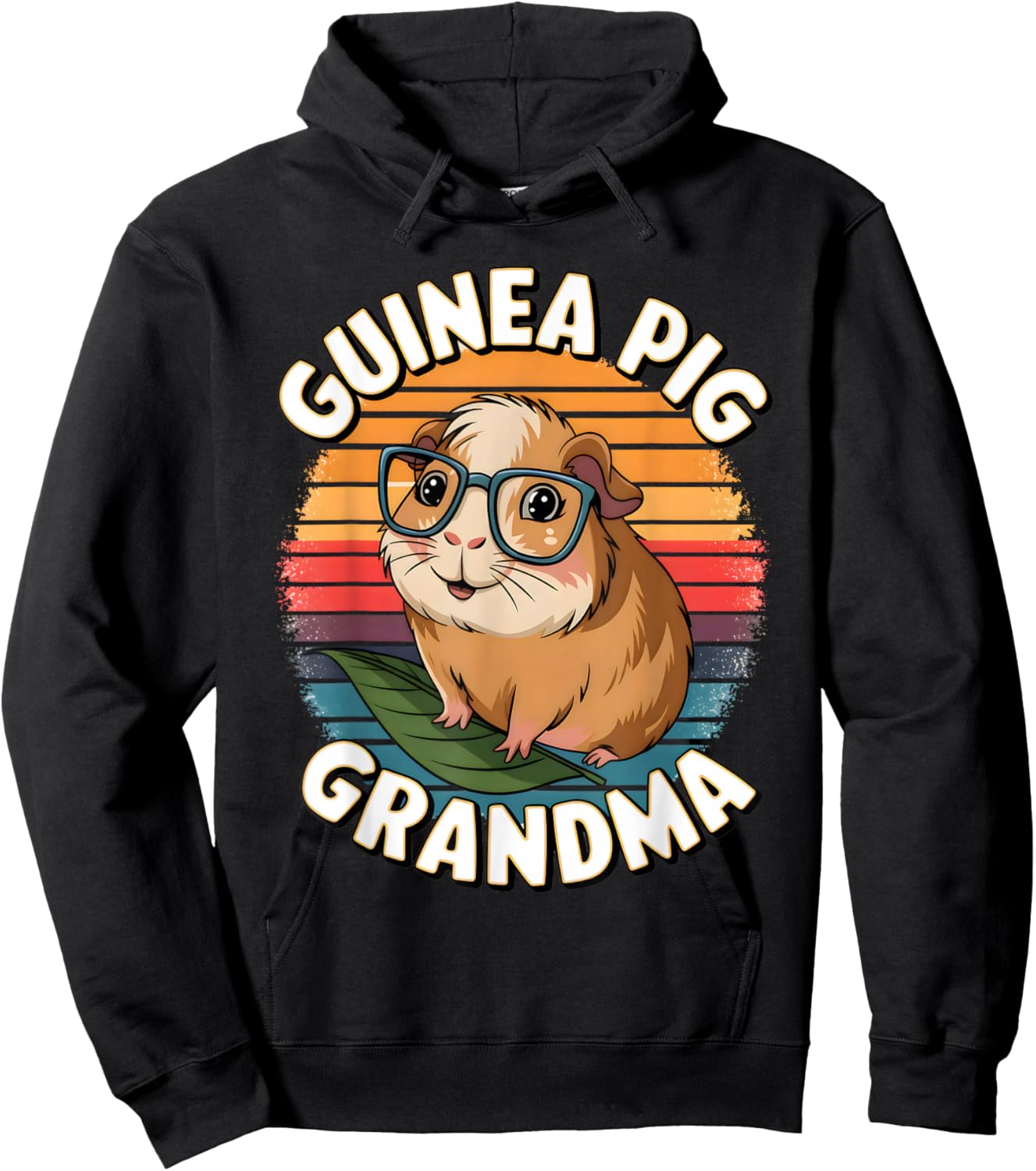Cute Guinea Pig Grandma Design for Grandmothers Hoodie - Hoodie | Black