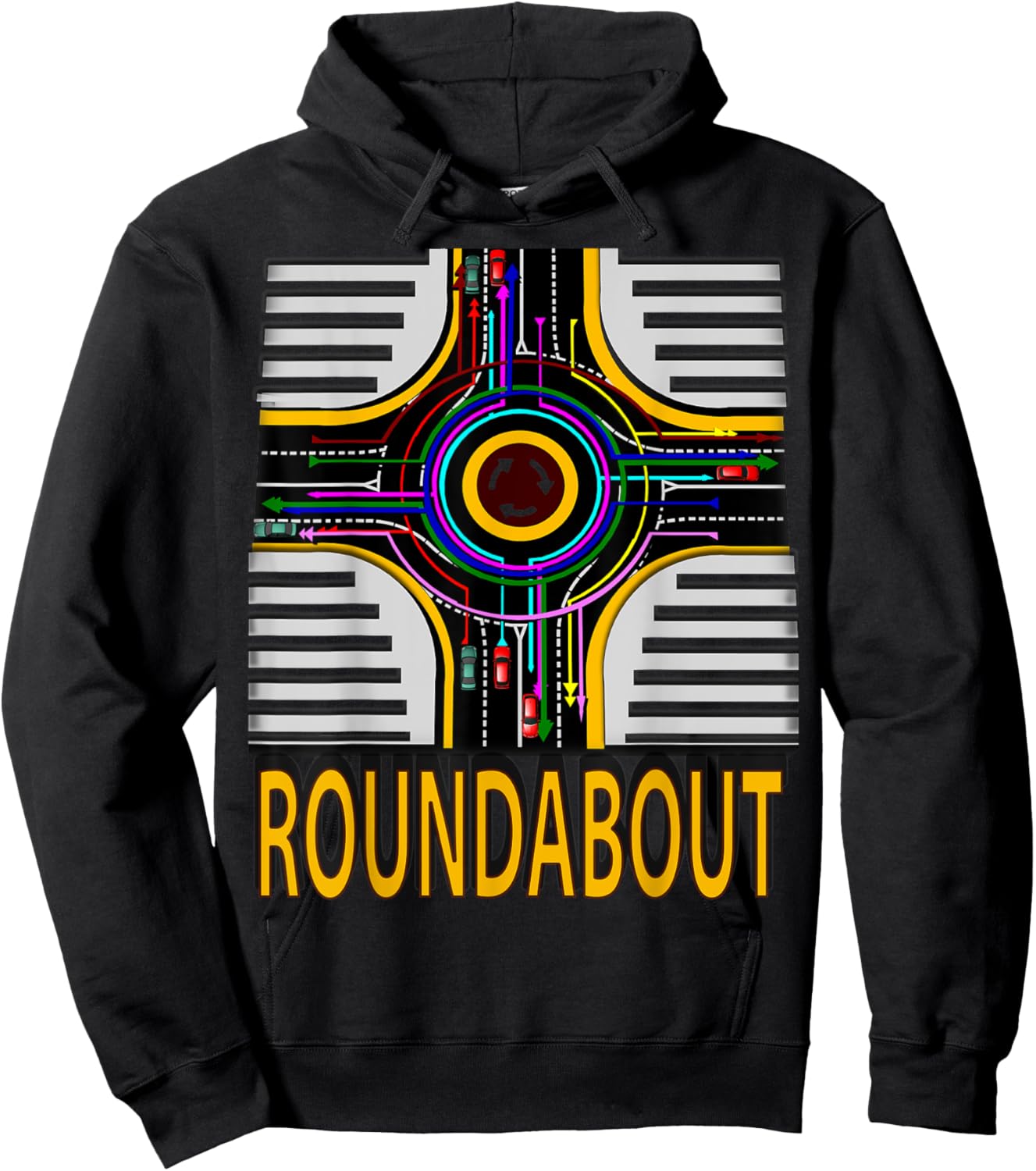 Roundabout traffic direction Hoodie - Hoodie | Black