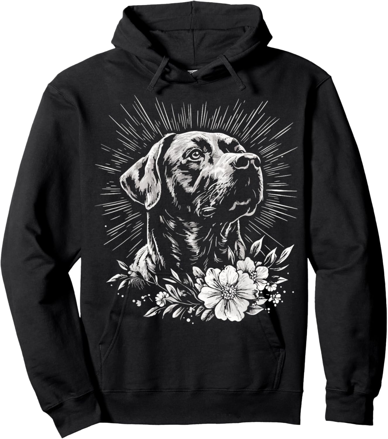 Retro Labrador Retriever Dog Lover Tattoo Style Hoodie - Hoodie | Black