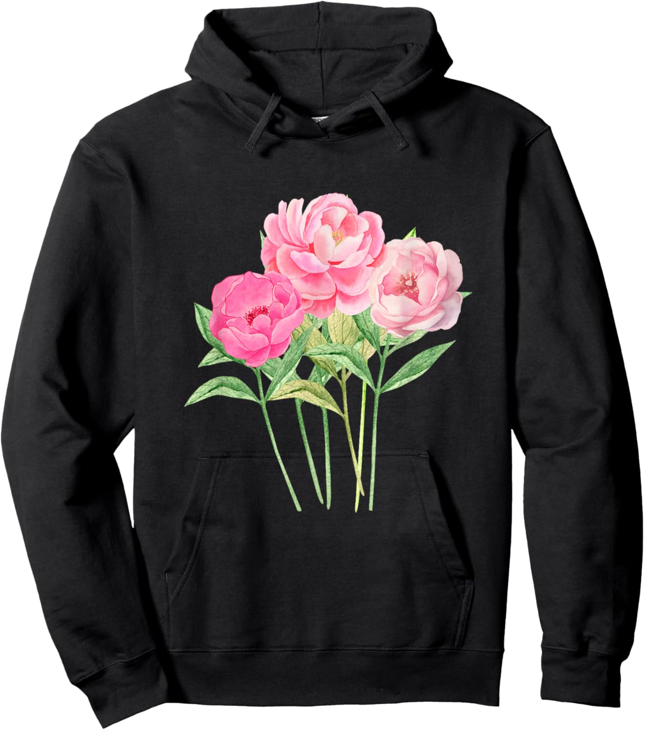 Peony Flower - Bouquet of Peonies Women and Girls Hoodie - Hoodie | Black