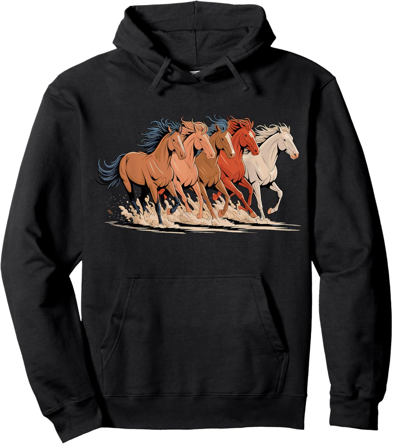 Magical and Funny Horse lover Gifts Adult Horses Black Small Short Sleeve Hoodie - Hoodie | Black