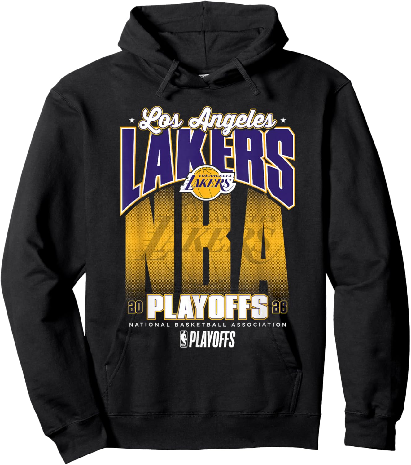 NBA Official 2026 Playoffs Los Angeles Lakers Fade Hoodie - Hoodie | Black