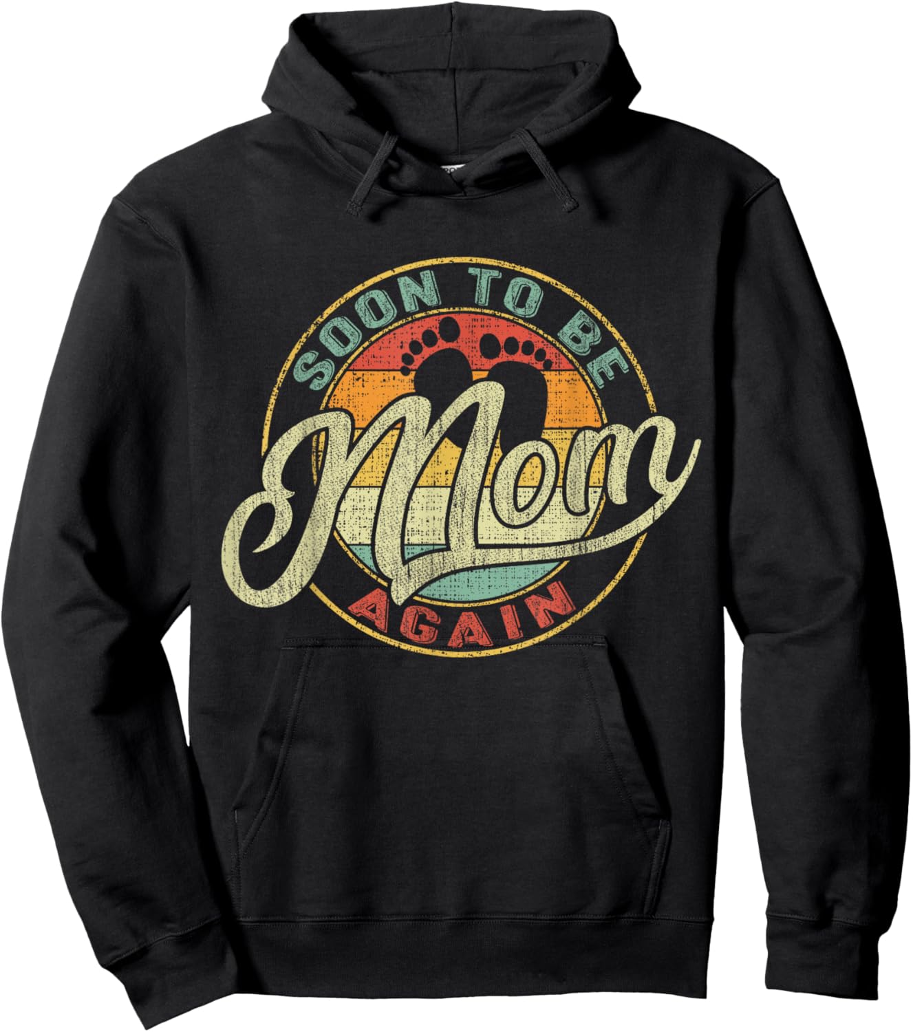 Soon to Be Mom Again Pregnancy Expecting Baby Funny Mother Hoodie - Hoodie | Black