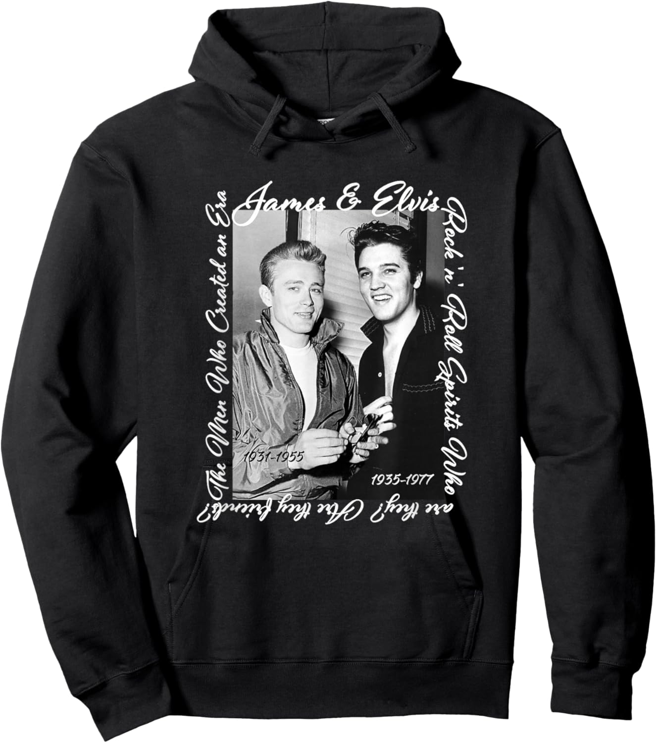 James Dean_Elvis Presley Hoodie - Hoodie | Black