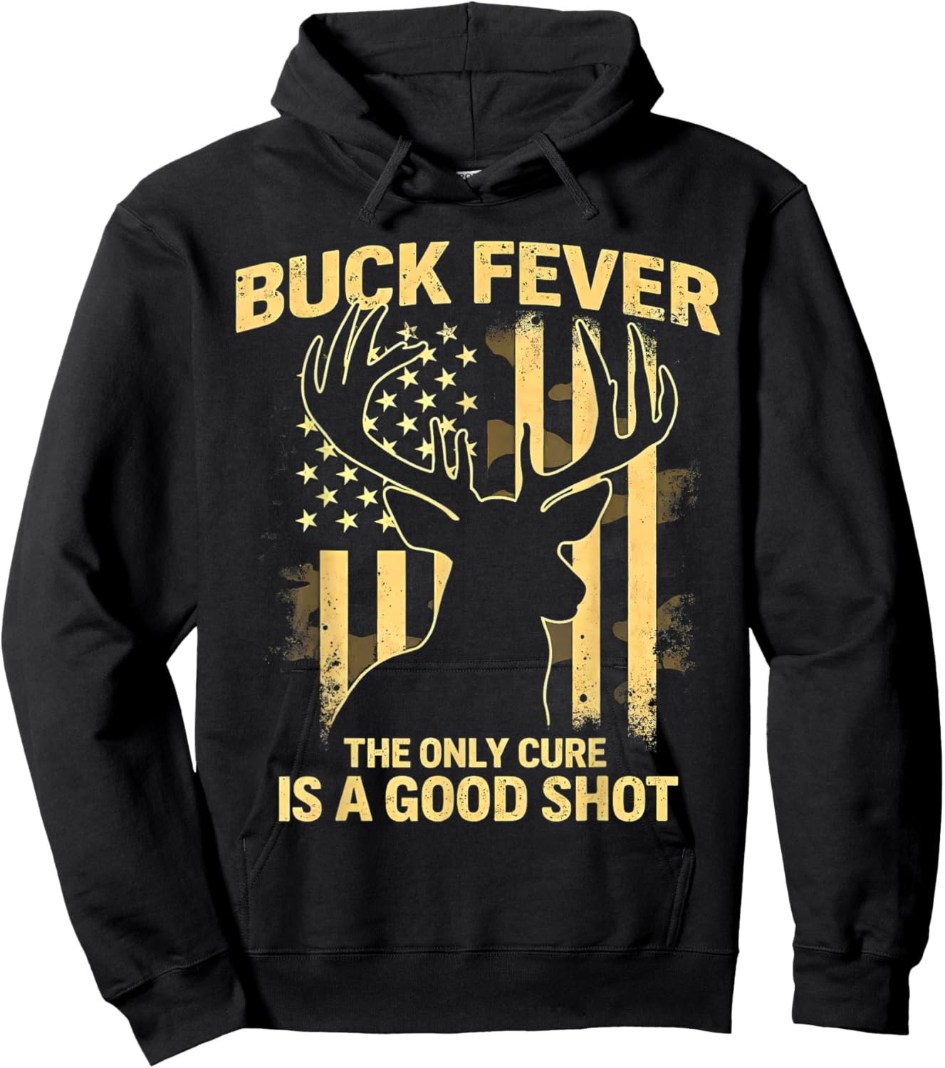Funny Deer Buck Fever Hunting Season Deer Hunting Hoodie - Hoodie | Black