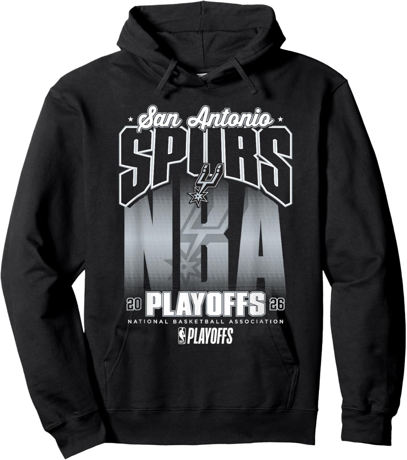 NBA Officiel 2026 Playoffs San Antonio Spurs Fade Hoodie - Hoodie | Black