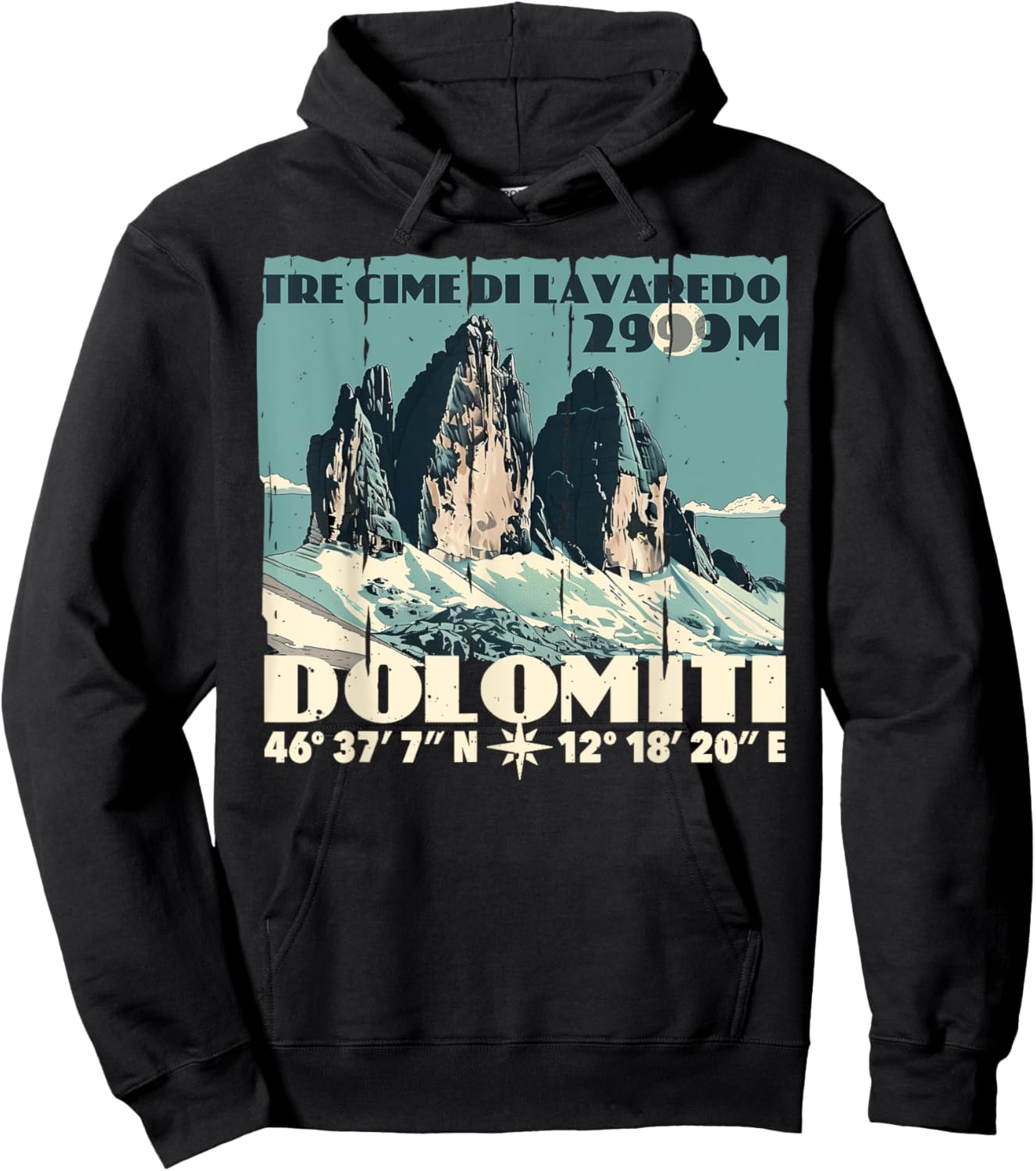 Dolomites Italy Tre Cime di Lavaredo Drei Zinnen Hiking Gift Hoodie - Hoodie | Black